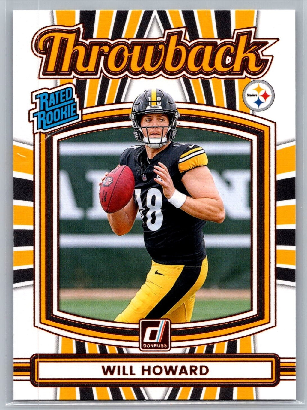 2025 Donruss Rated Rookies Throwback #30 Will Howard - NM