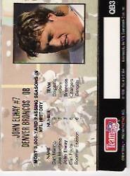 1993 Action Packed Quarterback Club #QB3 John Elway - NM