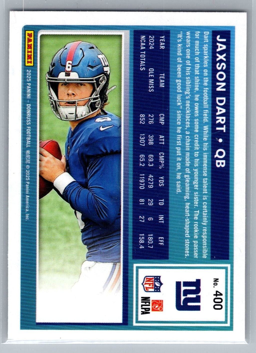 2025 Donruss #400 Jaxson Dart RR RC - NM
