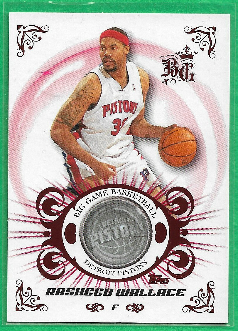 RASHEED WALLACE 2006-07 Topps Big Game Red 61/129 DETROIT PISTONS