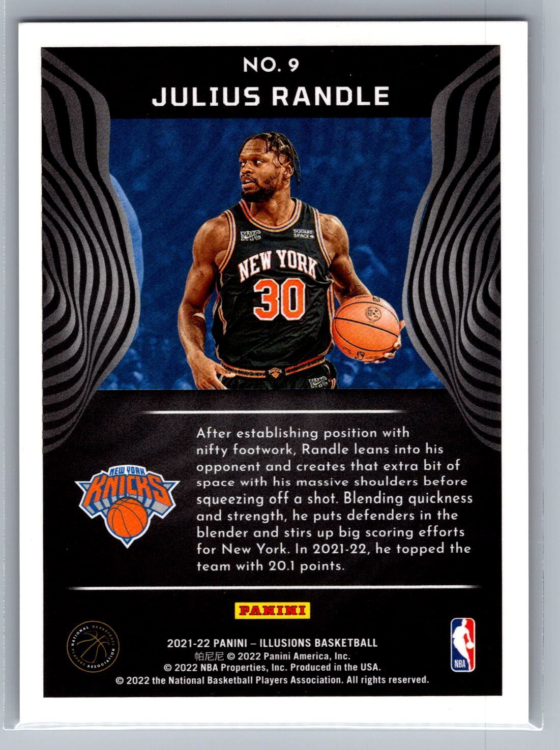 2021-22 Panini Illusions Trophy Collection Red #9 Julius Randle 76/99
