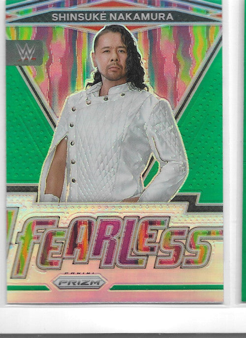 2022 Panini Prizm WWE Fearless Prizms Green #3 Shinsuke Nakamura - NM