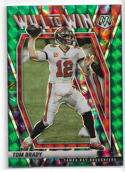 2021 Panini Mosaic Will to Win Mosaic Green #1 Tom Brady