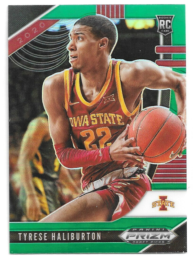 TYRESE HALIBURTON 2020-21 Panini Prizm Draft Picks Green #10 SACRAMENTO KINGS