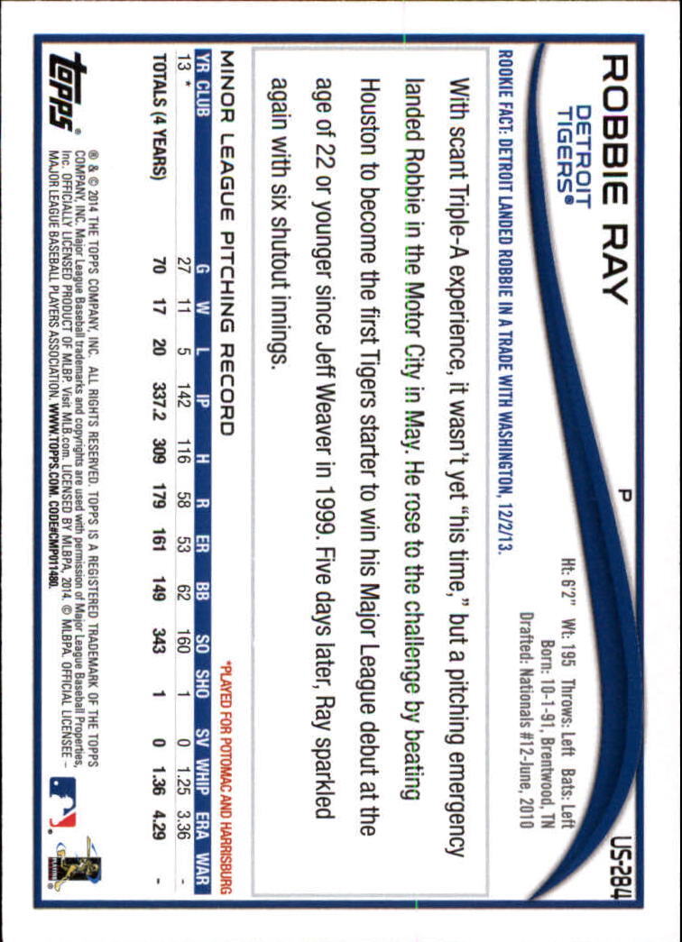 2014 Topps Update #US284 Robbie Ray RC - NM