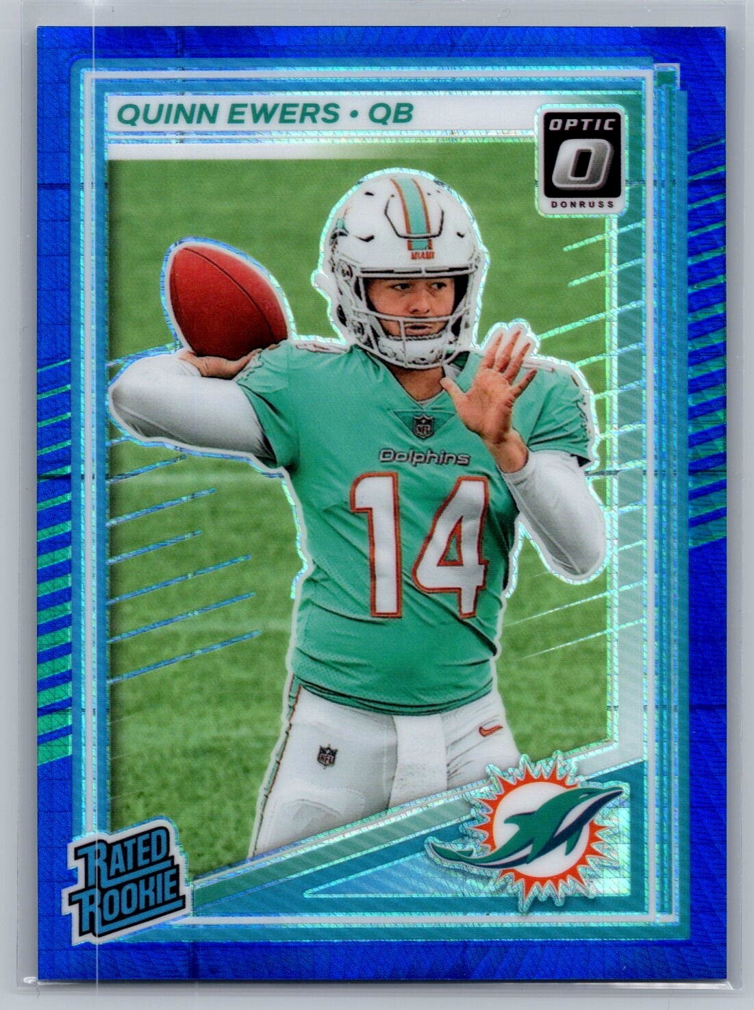 2025 Donruss Optic #213 Quinn Ewers Blue Hyper