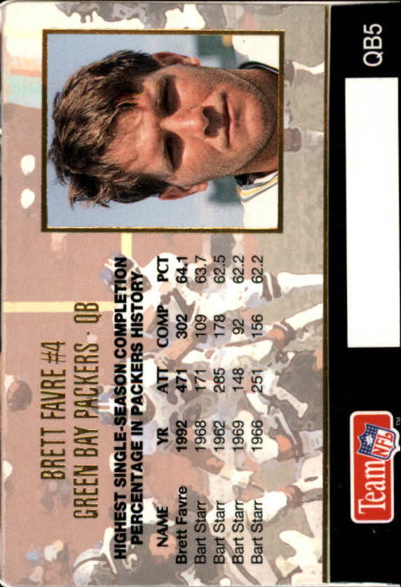 1993 Action Packed Quarterback Club #QB5 Brett Favre - NM