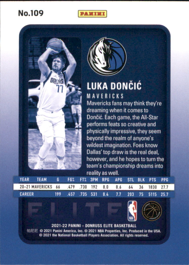 2021-22 Elite #109 Luka Doncic - NM