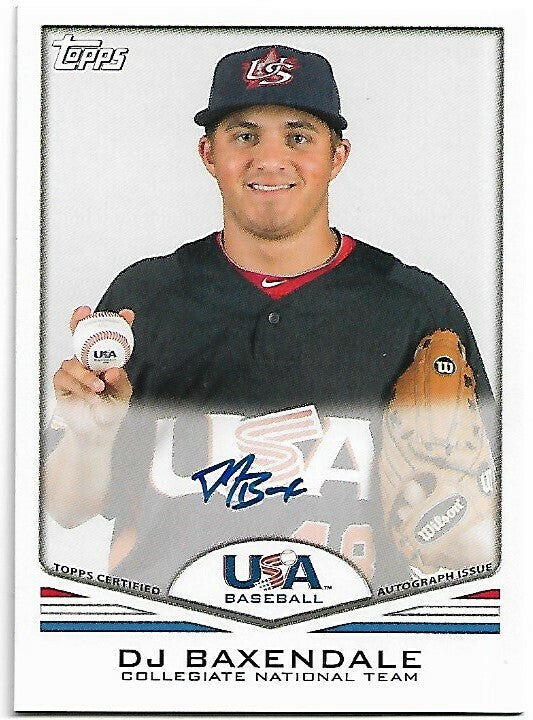 DJ BAXENDALE 2011 USA Baseball Autographs #A2 TWINS