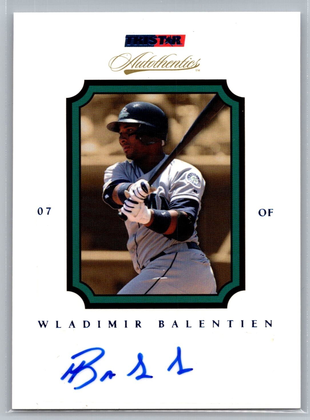 2007 TRISTAR Autothentics Autographs Blue #47 Wladimir Balentien #'d 148/250