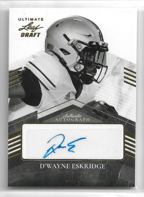 2021 Leaf Ultimate Draft Gold #DWE D?Wayne Eskridge Auto 2/50
